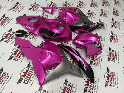 Honda CBR600RR Fairings (2009-2012) Pink, Silver, Black Karma at KingsMotorcycleFairings.com