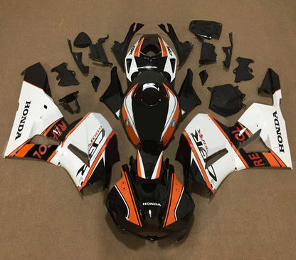 Honda CBR 600 (2013-2023) Black, Orange, White Repsol Fairings at KingsMotorcycleFairings.com