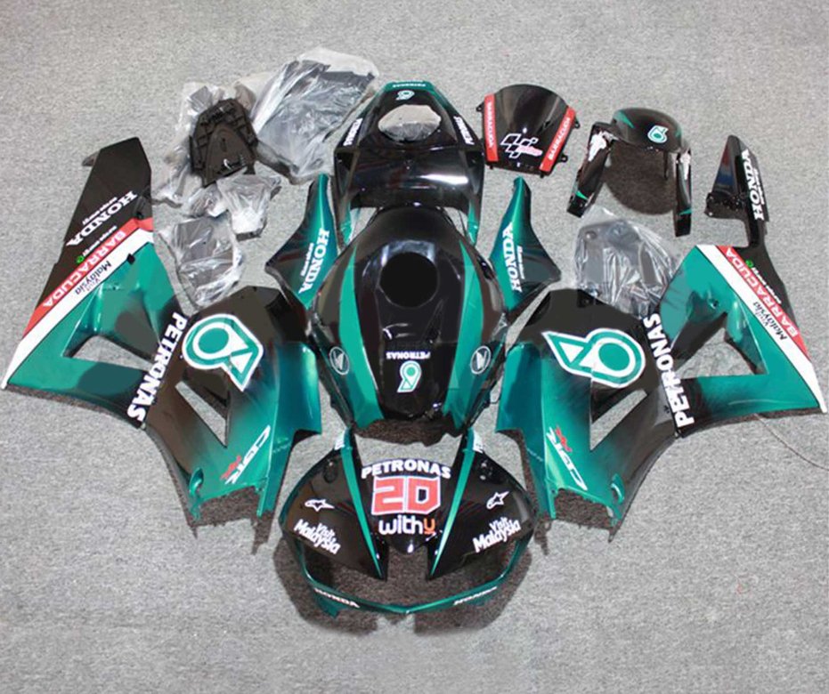 Honda CBR 600 Fairings (2013-2023) Black, Teal Petronas at KingsMotorcycleFairings.com