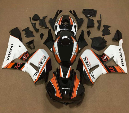 Honda CBR600RR Fairings (2024-2025) Black, Orange, White Repsol at KingsMotorcycleFairings.com