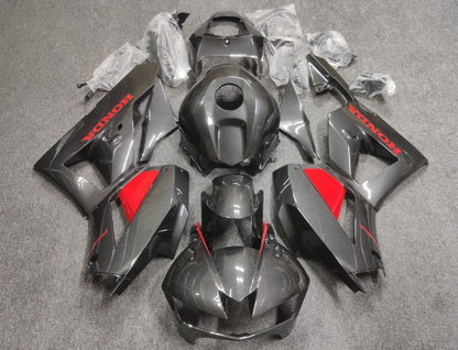 Honda CBR 600RR Fairings (2024-2025) Faux Carbon Fiber, Red at KingsMotorcycleFairings.com