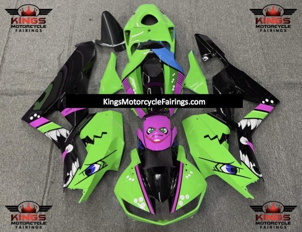 Honda CBR600RR Fairings (2024-2025) Green, Purple, Black Creature at KingsMotorcycleFairings.com