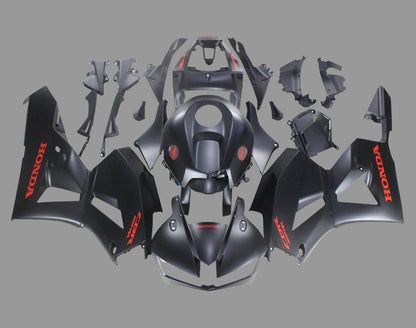 Honda CBR600RR Fairings (2024-2025) Matte Satin Black, Red at KingsMotorcycleFairings.com