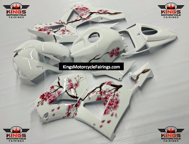 Honda CBR600RR Fairings (2024-2025) White, Pink Blossom at KingsMotorcycleFairings.com