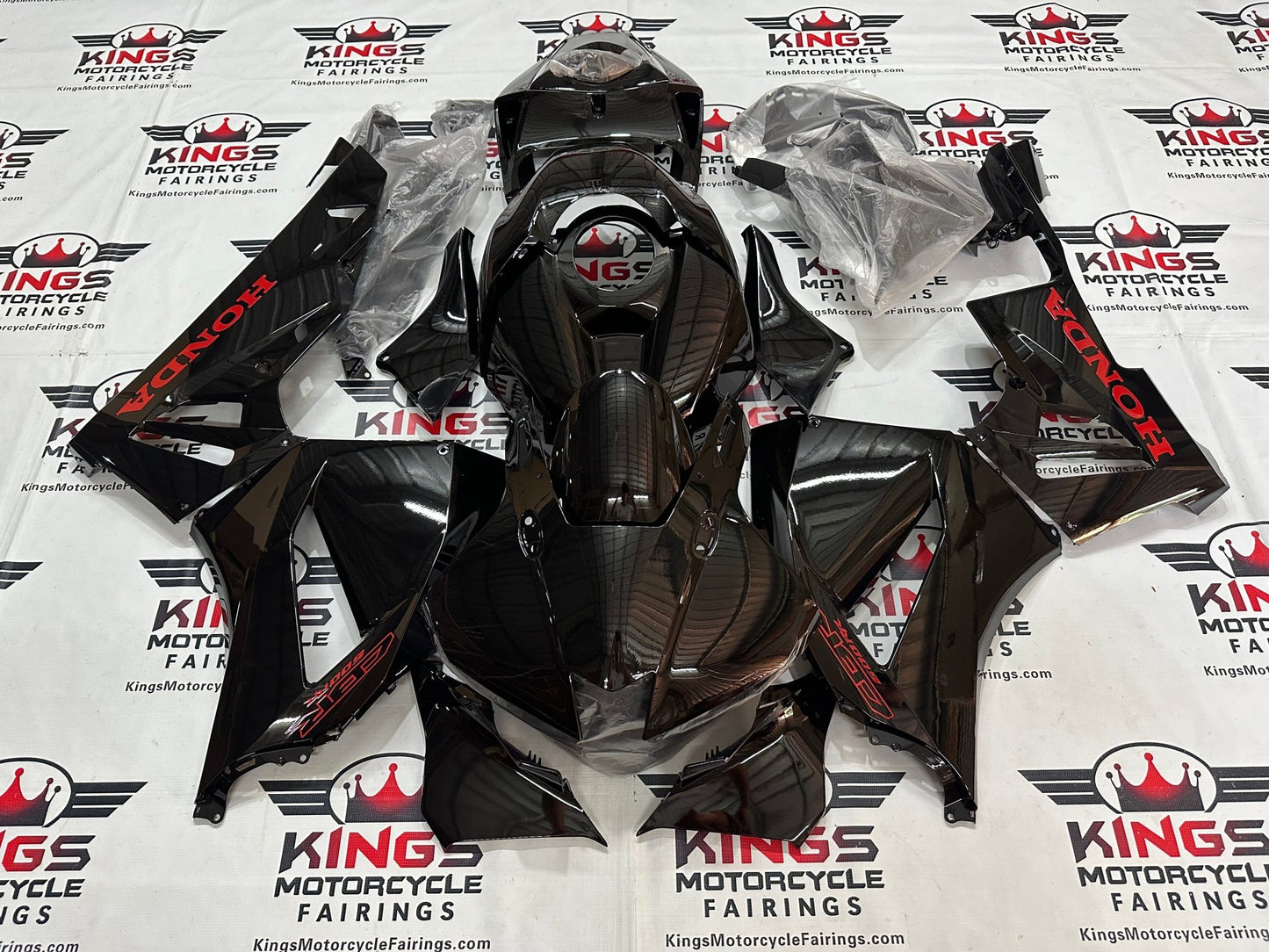 Honda CBR600RR Fairings (2026) Black, Red at KingsMotorcycleFairings.com
