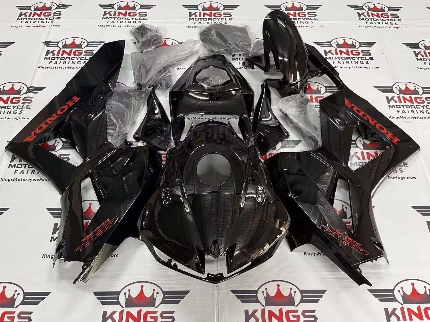 Honda CBR600RR Fairings (2026) Black, Red from KingsMotorcycleFairings.com