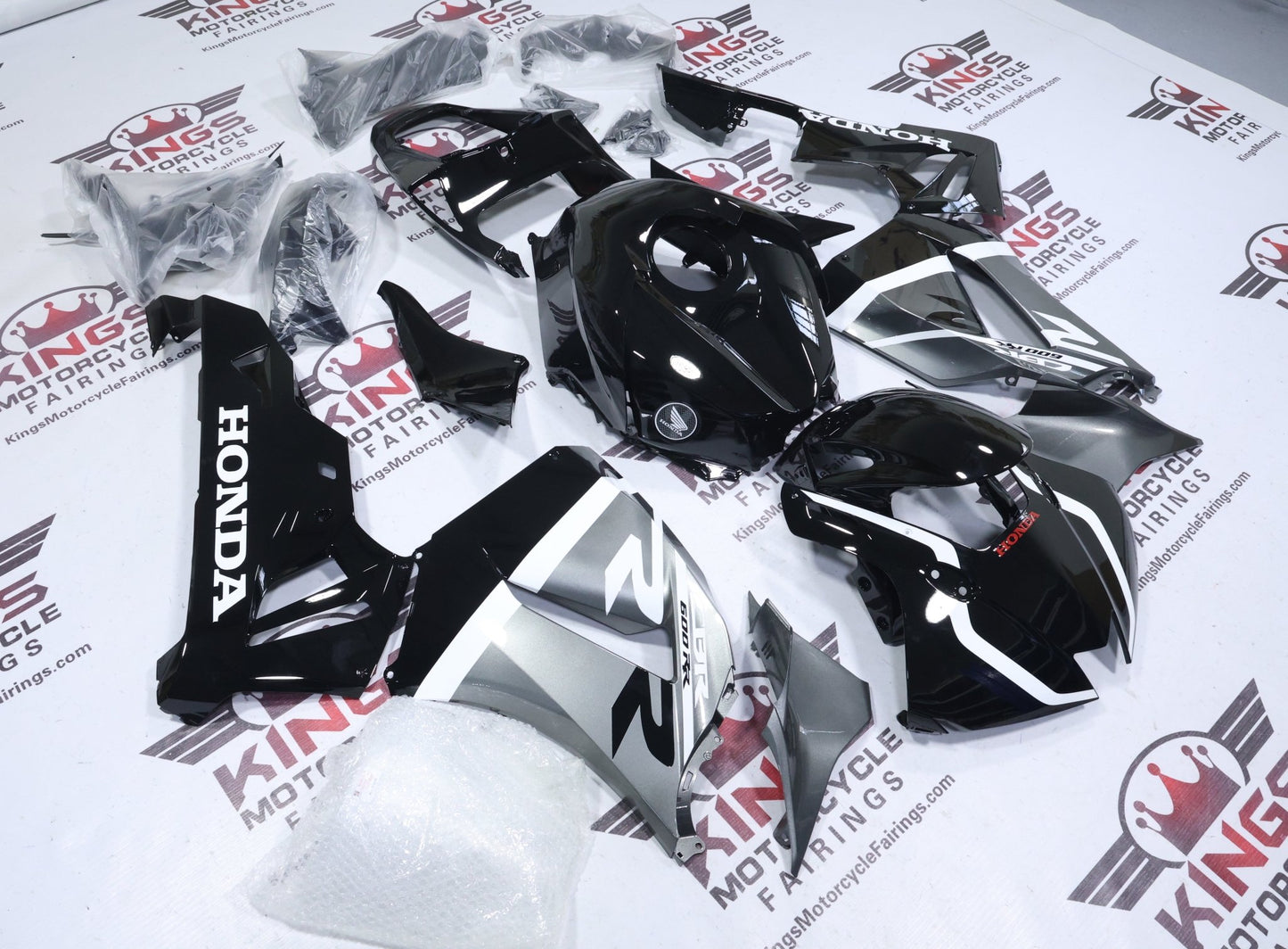 Honda CBR600RR Fairings (2026) Black, Silver, White at KingsMotorcycleFairings.com
