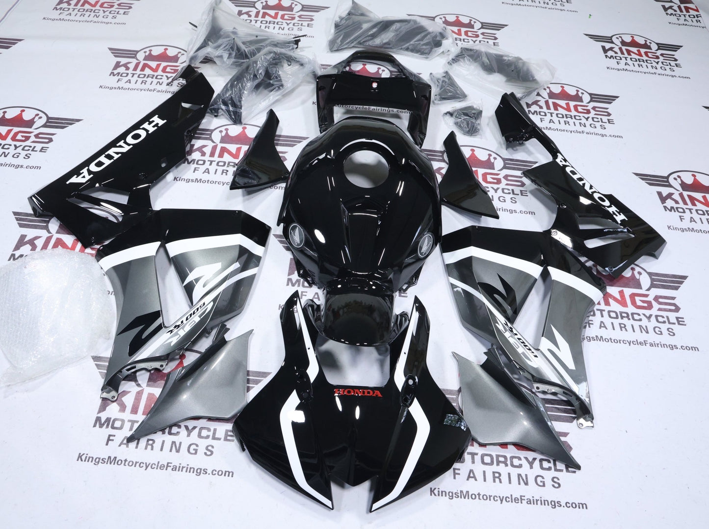 Honda CBR600RR Fairings (2026) Black, Silver, White from KingsMotorcycleFairings.com