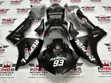 Honda CBR600RR Fairings (2026) Flat Black, White Repsol at KingsMotorcycleFairings.com