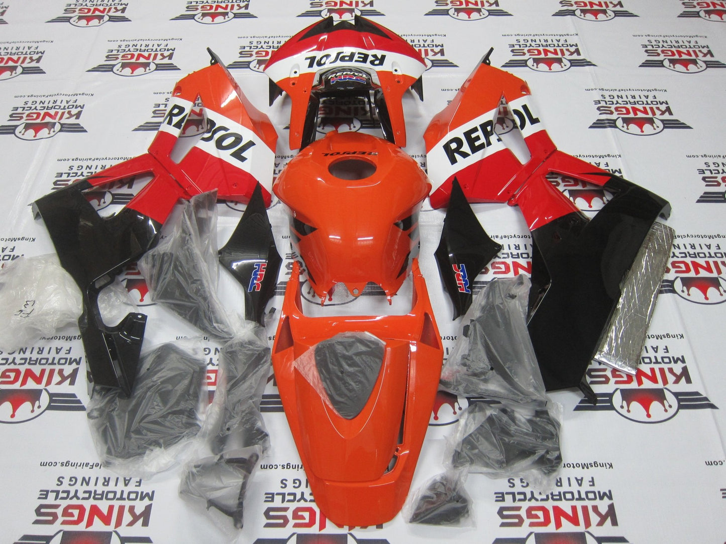 Honda CBR600RR Fairings (2026) Red, Orange, White, Black HRC Repsol at KingsMotorcycleFairings.com