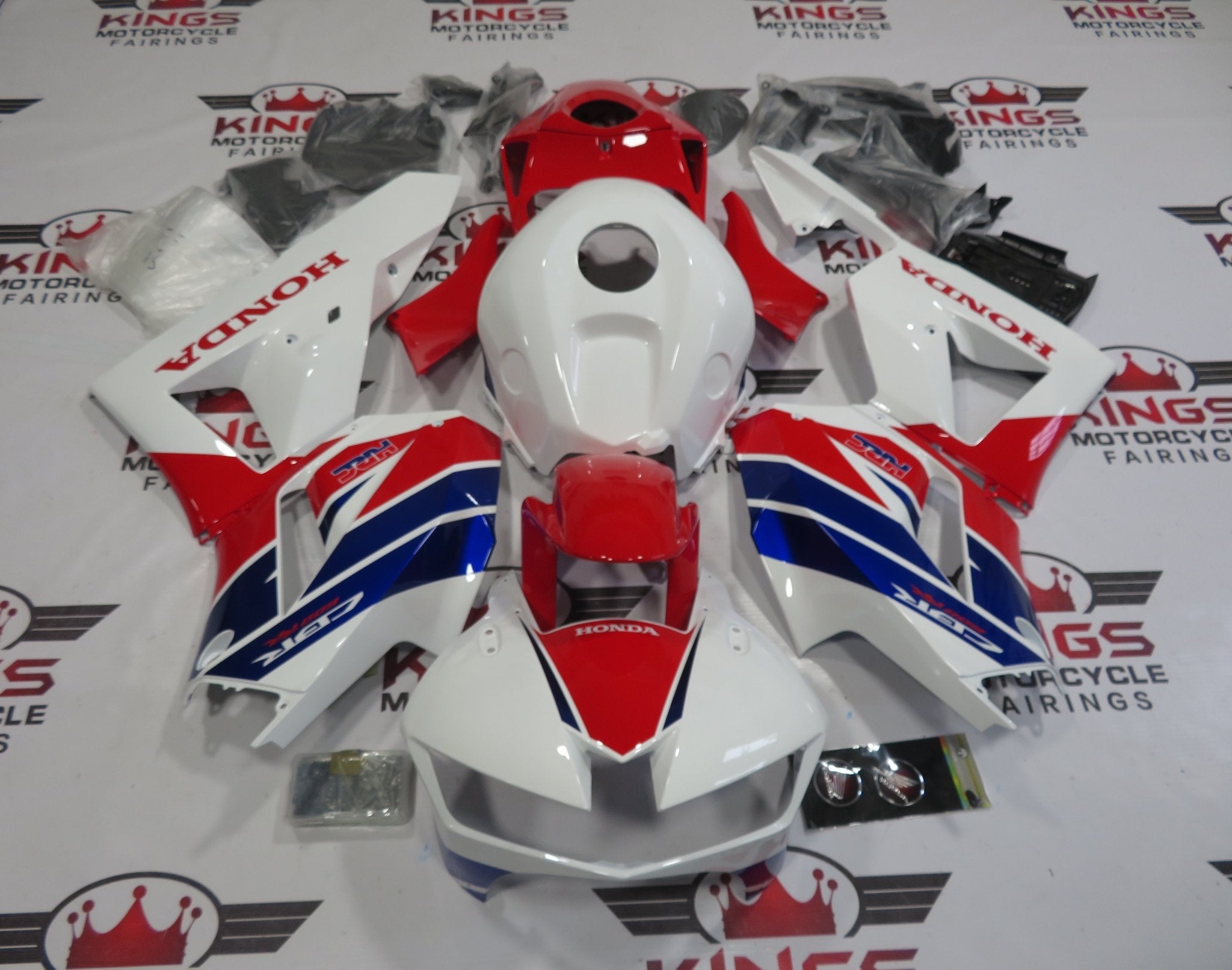 Honda CBR600RR Fairings (2026) White, Blue, Red HRC at KingsMotorcycleFairings.com