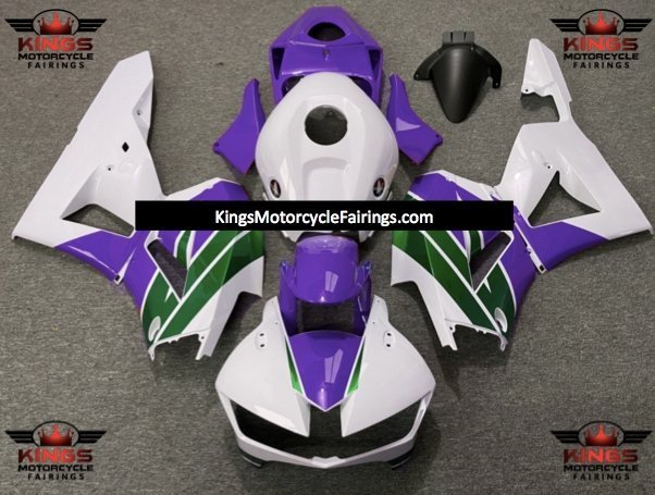 Honda CBR600RR Fairings (2026) White, Purple, Green at KingsMotorcycleFairings.com