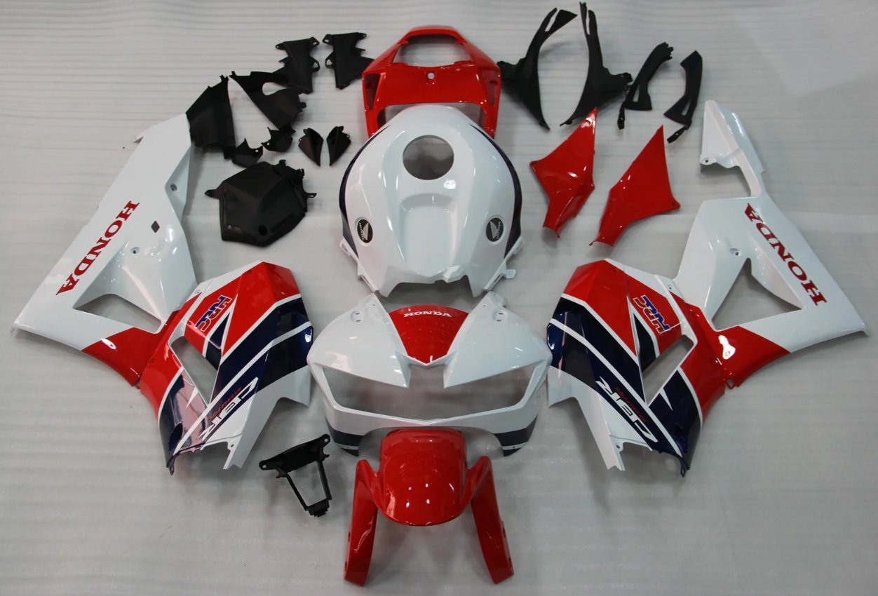 Honda CBR600RR Fairings (2026) White, Red, Dark Blue HRC at KingsMotorcycleFairings.com