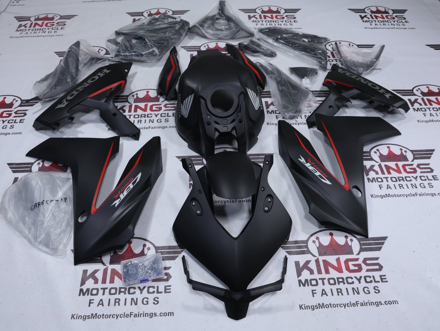 Honda CBR650R Fairing Kit (2024-2025) Matte Black from KingsMotorcycleFairings.com