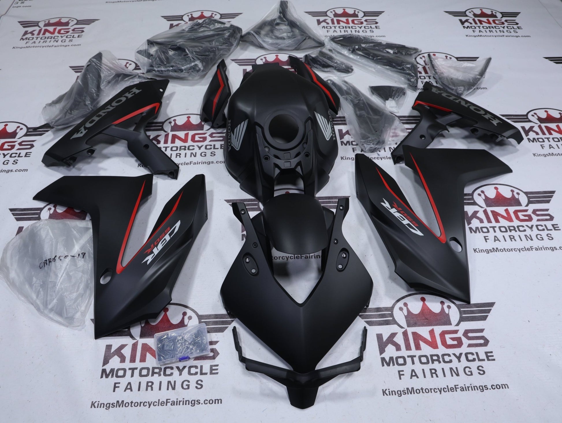 Honda CBR650R Fairing Kit (2024-2025) Matte Black from KingsMotorcycleFairings.com