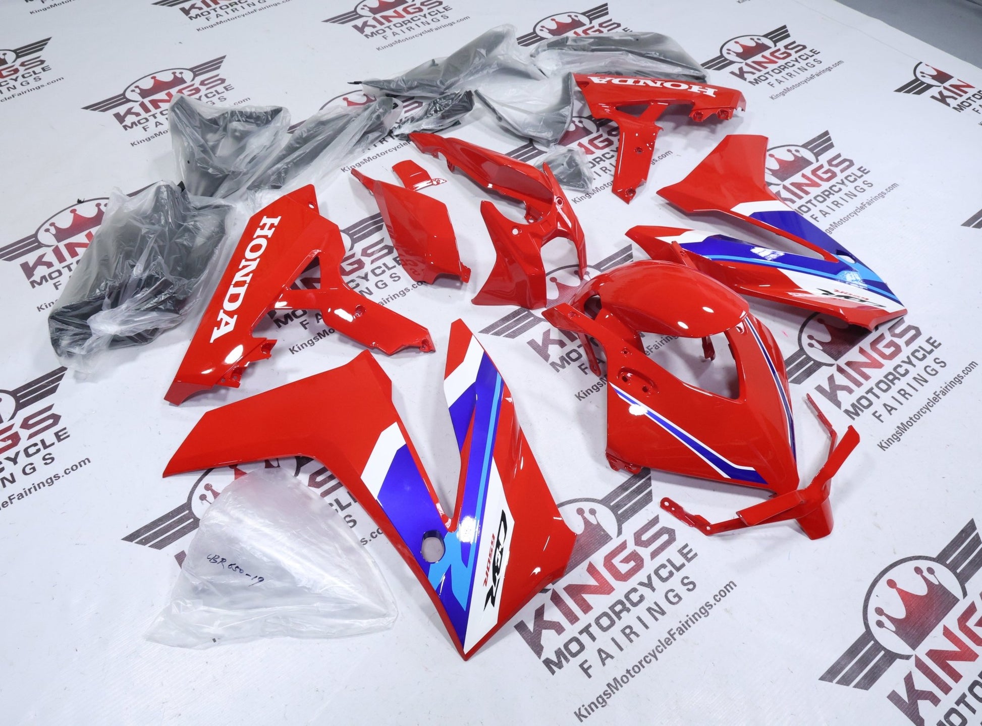 Honda CBR650R Fairing Kit (2024-2025) Red, Blue, White, Light Blue at KingsMotorcycleFairings.com