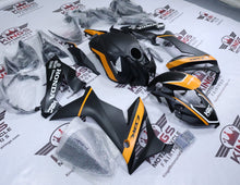 Honda CBR650R Fairings (2021-2023) Matte Black, Dark Yellow Stripe from KingsMotorcycleFairings.com