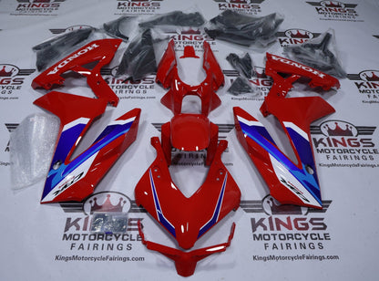 Honda CBR650R Fairing Set (2024-2025) Red, Blue, White from KingsMotorcycleFairings.com