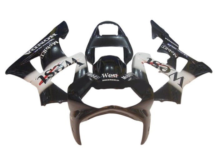 Honda CBR900RR 929 Fairings (2000-2001) Black, White West at KingsMotorcycleFairings.com