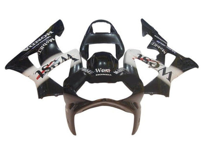 Honda CBR900RR 929 Fairings (2000-2001) Black, White West at KingsMotorcycleFairings.com