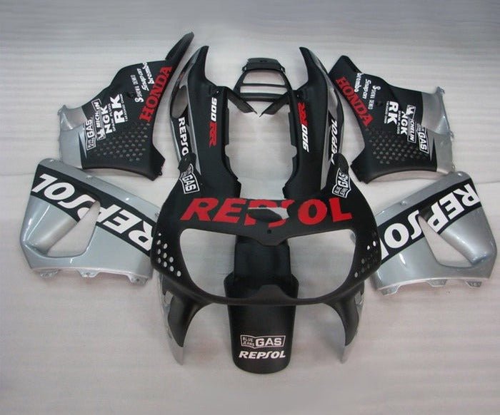 Honda CBR900RR Fairings (1994-1995) Matte Black, Silver, Red Repsol at KingsMotorcycleFairings.com