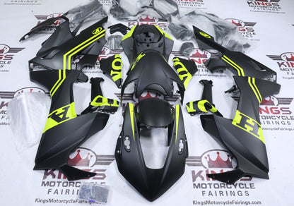 Honda CBR1000RR Fairing Kit (2017-2025) Matte Black, Neon Yellow Stripe at KingsMotorcycleFairings.com
