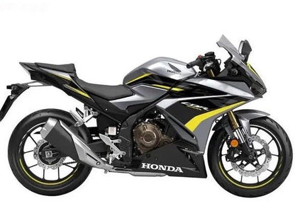 Honda CBR500R Fairing Kit (2022-2023) Silver, Black, Yellow at KingsMotorcycleFairings.com
