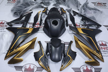 Honda CBR500R Fairings (2016-2018) Matte Black, Gold from KingsMotorcycleFairings.com