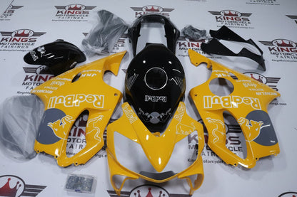 Honda CBR600F4i Fairings (2004-2007) Yellow, Black, White, Gray Redbull from KingsMotorcycleFairings.com