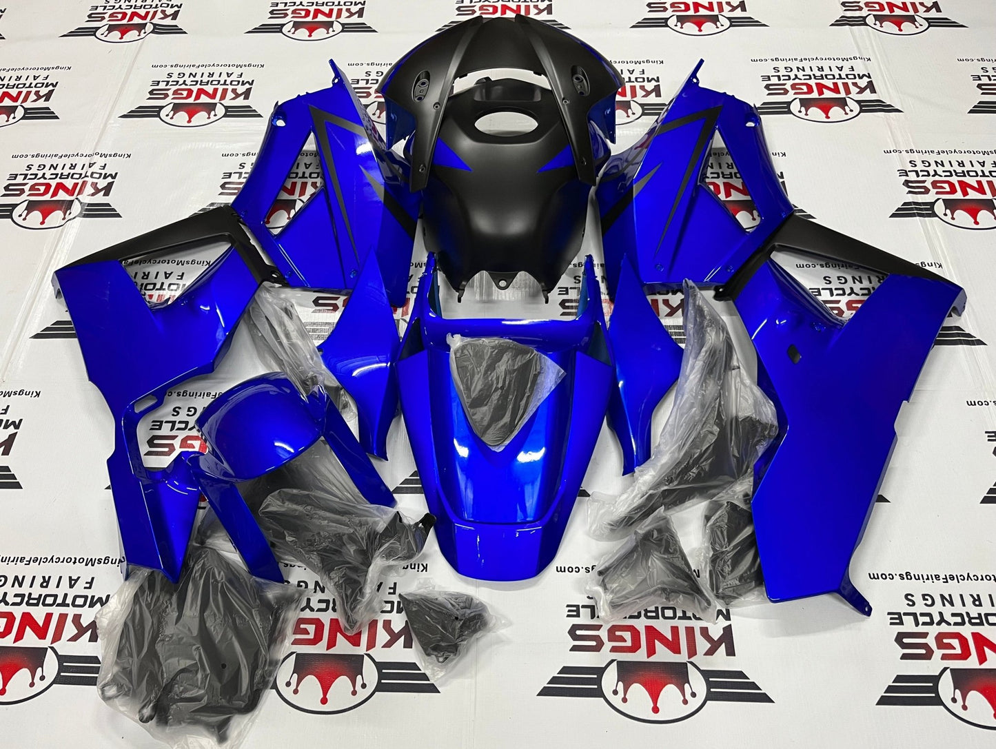 Honda CBR600RR Fairing Pieces (2013-2023) Blue, Matte Black at KingsMotorcycleFairings.com