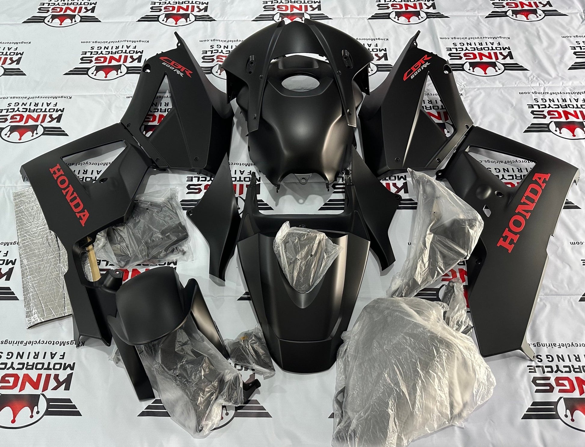 Honda CBR600RR Fairing Set (2013-2023) Matte Black, Red at KingsMotorcycleFairings.com