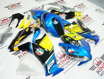 Honda CBR 1000RR Fairing Kit (2012-2016) Blue Rossi Shark Teeth at KingsMotorcycleFairings.com