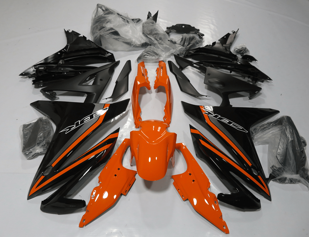 Honda CBR 500R Fairings (2013-2015) Orange, Black at KingsMotorcycleFairings.com
