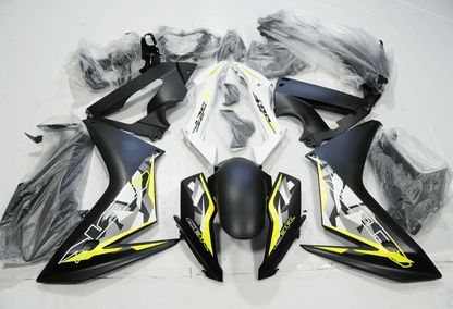Honda CBR 650F (2017-2018) Matte Black, Yellow, Silver Fairings at KingsMotorcycleFairings.com