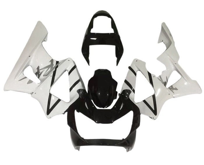 Honda CBR 900RR 929 Fairings (2000-2001) White, Black Stripes at KingsMotorcycleFairings.com