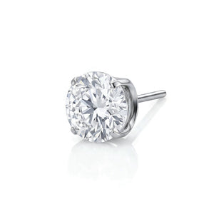 Prong-Set CZ Stud Threadless Top