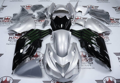 Kawasaki ZX-14R Fairings (2012-2024) Silver, Black, Green from KingsMotorcycleFairings.com