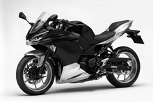 KawasakiI Ninja 500 Fairing Set (2024-2025) Matte Black, Gloss Silver at KingsMotorcycleFairings.com