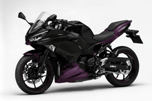 KawasakiI Ninja 500 Fairings (2024-2025) Matte Black, Purple Spray at KingsMotorcycleFairings.com