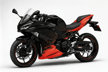 KawasakiI Ninja 500 Fairings (2024-2025) Matte Black, Red Splash at KingsMotorcycleFairings.com