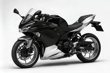 KawasakiI Ninja 500 Fairings (2024-2025) Matte Black, Silver at KingsMotorcycleFairings.com