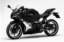 KawasakiI Ninja 500 Fairings (2024-2025) Matte Black, White Spray at KingsMotorcycleFairings.com