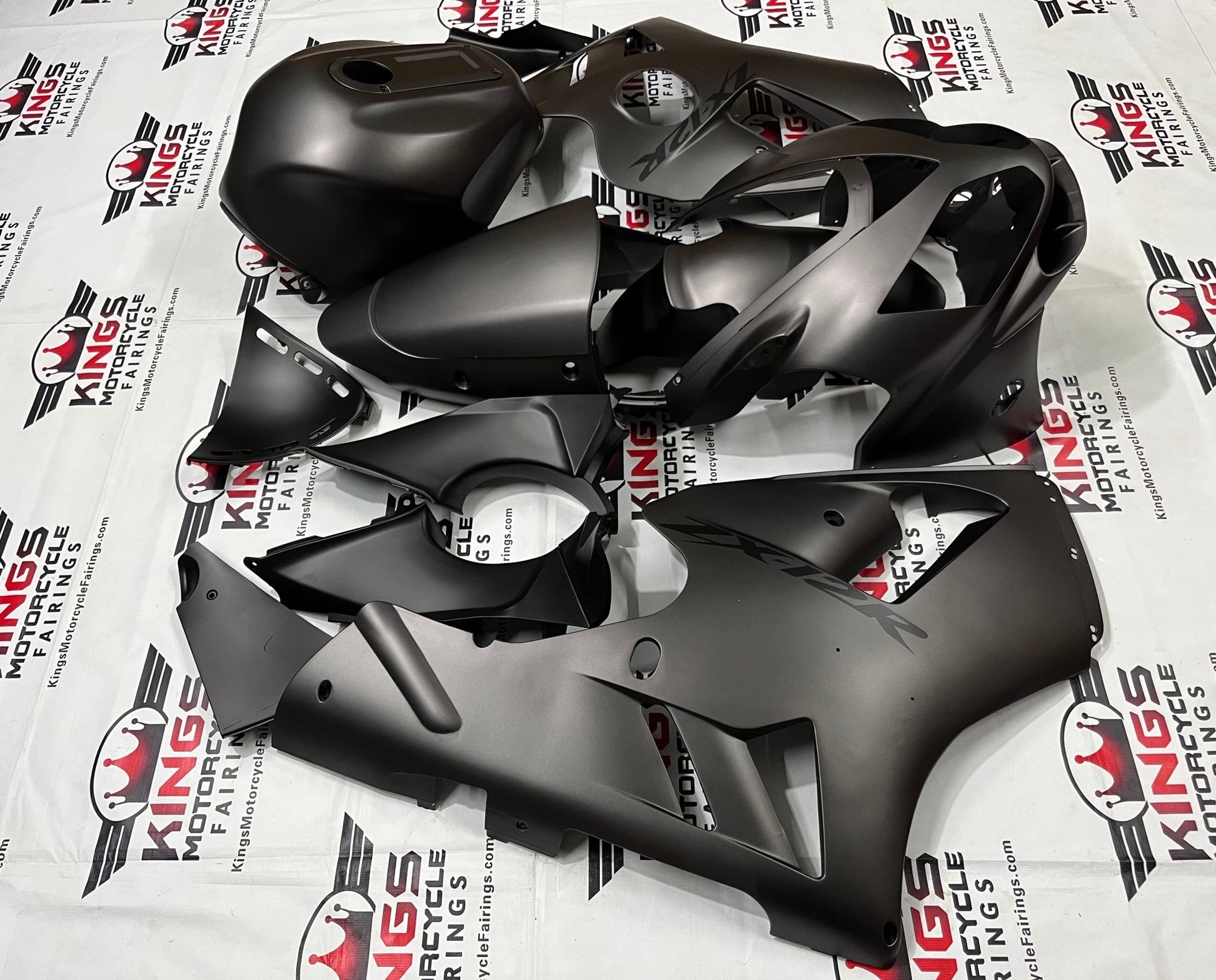Kawasaki NINJA ZX-12R Fairings (2002-2006) Matte Gray, Black at KingsMotorcycleFairings.com