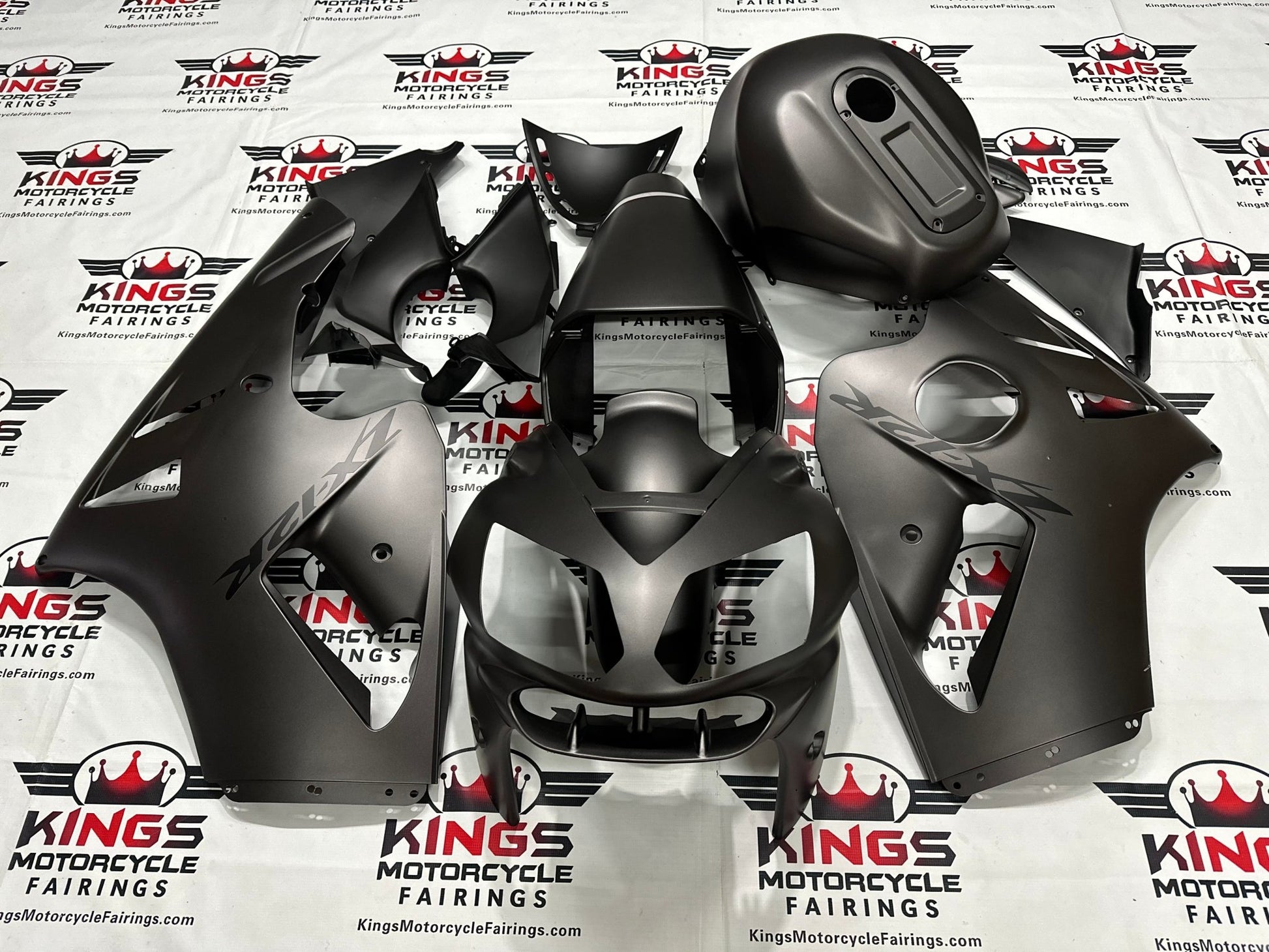 Kawasaki NINJA ZX12R Fairings (2002-2006) Matte Gray, Black at KingsMotorcycleFairings.com
