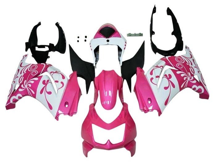 Kawasaki Ninja 250R Fairings (2008-2013) Pink, White from KingsMotorcycleFairings.com