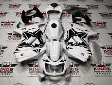 Kawasaki Ninja 250R Fairings (2008-2013) White, Black, Tribal Stars at KingsMotorcycleFairings.com