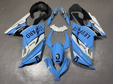 Kawasaki Ninja 300 Fairings (2013-2024) Blue, White, Black Leopard from KingsMotorcycleFairings.com
