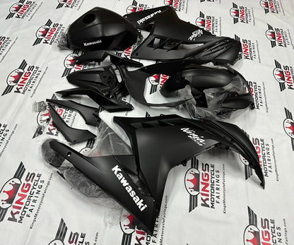 Kawasaki Ninja 300 Fairing kit (2013-2024) Matte Black, White at KingsMotorcycleFairings.com