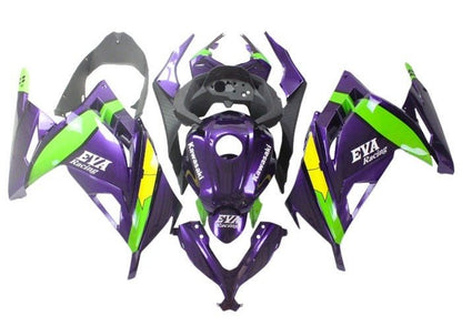 Kawasaki Ninja 300 Fairings (2013-2024) Purple, Green, Yellow EVA from KingsMotorcycleFairings.com