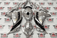 Kawasaki Ninja 300 Fairings (2013-2024) Silver, White, Gray, Gold Honeycomb at KingsMotorcycleFairings.com